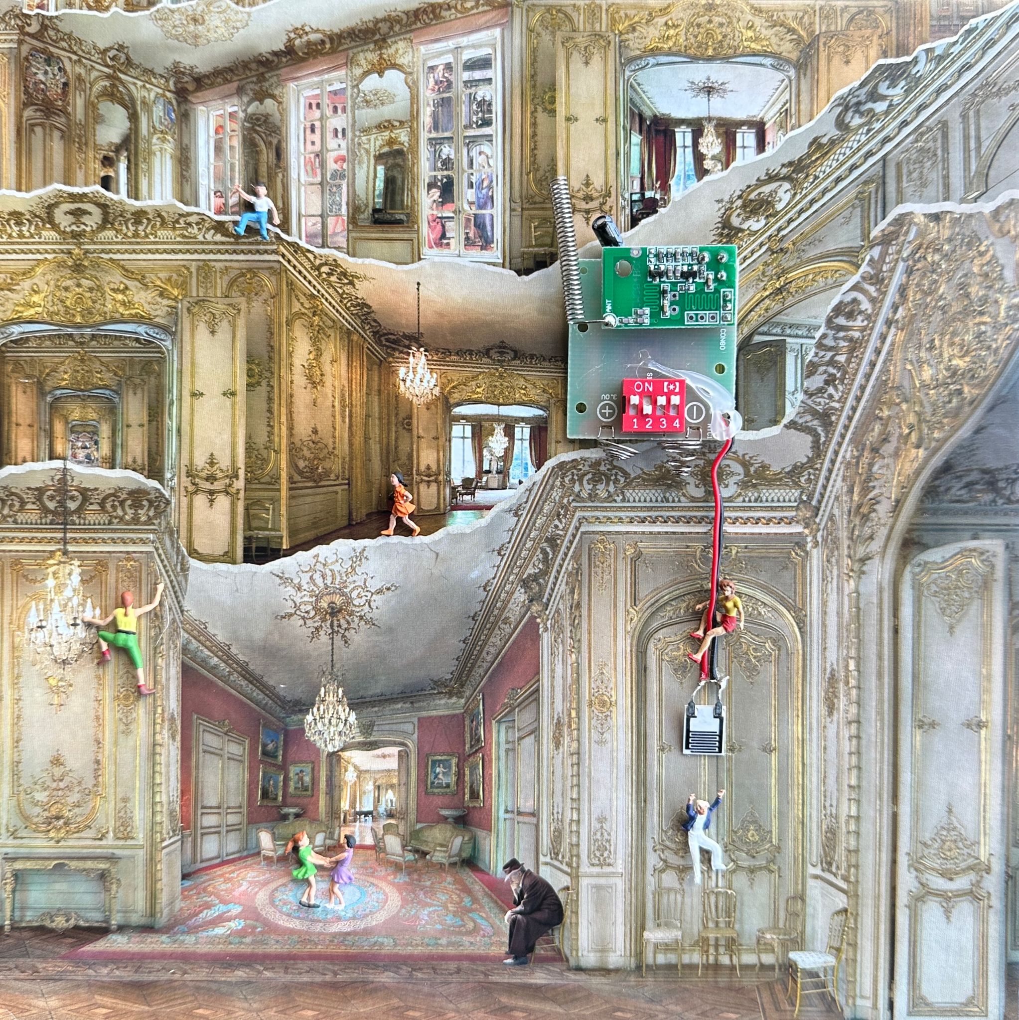 Absturz  Collage 20x20 xm